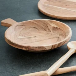 Assiettes^CASA ACACIA CHIC Assiette Creuse Avec Manche Naturel