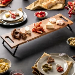 Plats À Servir^CASA ACACIA LUX Planche à Servir /table Noir, Naturel