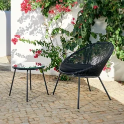 Tables Basses De Jardin^CASA ACAPULCO Table Lounge Noir