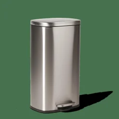 Poubelles De Cuisine|Poubelles^CASA ADELE Poubelle à Pédale 30l Argent