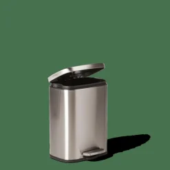 Poubelles De Cuisine|Poubelles^CASA ADELE Poubelle à Pédale 12l Argent