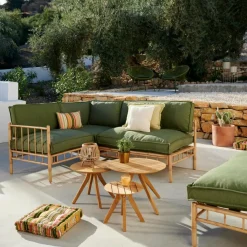 Salon De Jardin^CASA BAMBOLETTE Fauteuil De Coin Aspect Bambou