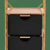 Commodes^CASA BAMBOO Armoire à 2 Tiroirs Noir, Naturel