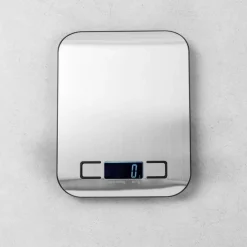 Aide Cuisine^CASA BASIC Balance De Cuisine Digital Métal, Argent
