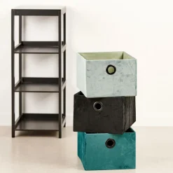 Paniers Tiroirs^CASA BASIC Panier Pliable Noir