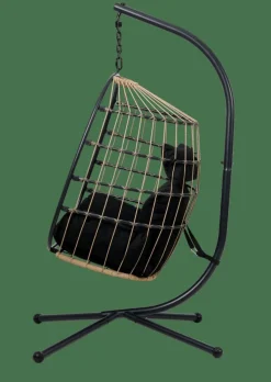 Chaises Suspendues^CASA BAZAI Chaise Suspendue Avec Support Noir