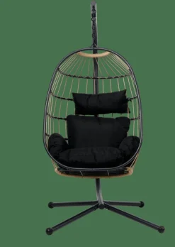 Chaises Suspendues^CASA BAZAI Chaise Suspendue Avec Support Noir