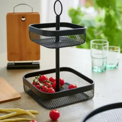 Accessoires De Cuisine^CASA BLACK LUNAR Panier Ovale 2 Pièces Noir