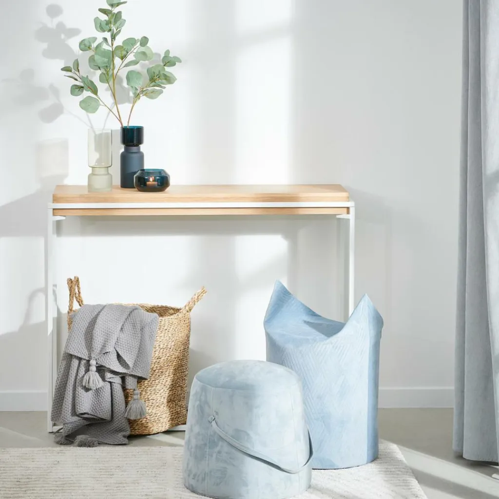 Consoles^CASA BLOK Table Murale Blanc, Naturel