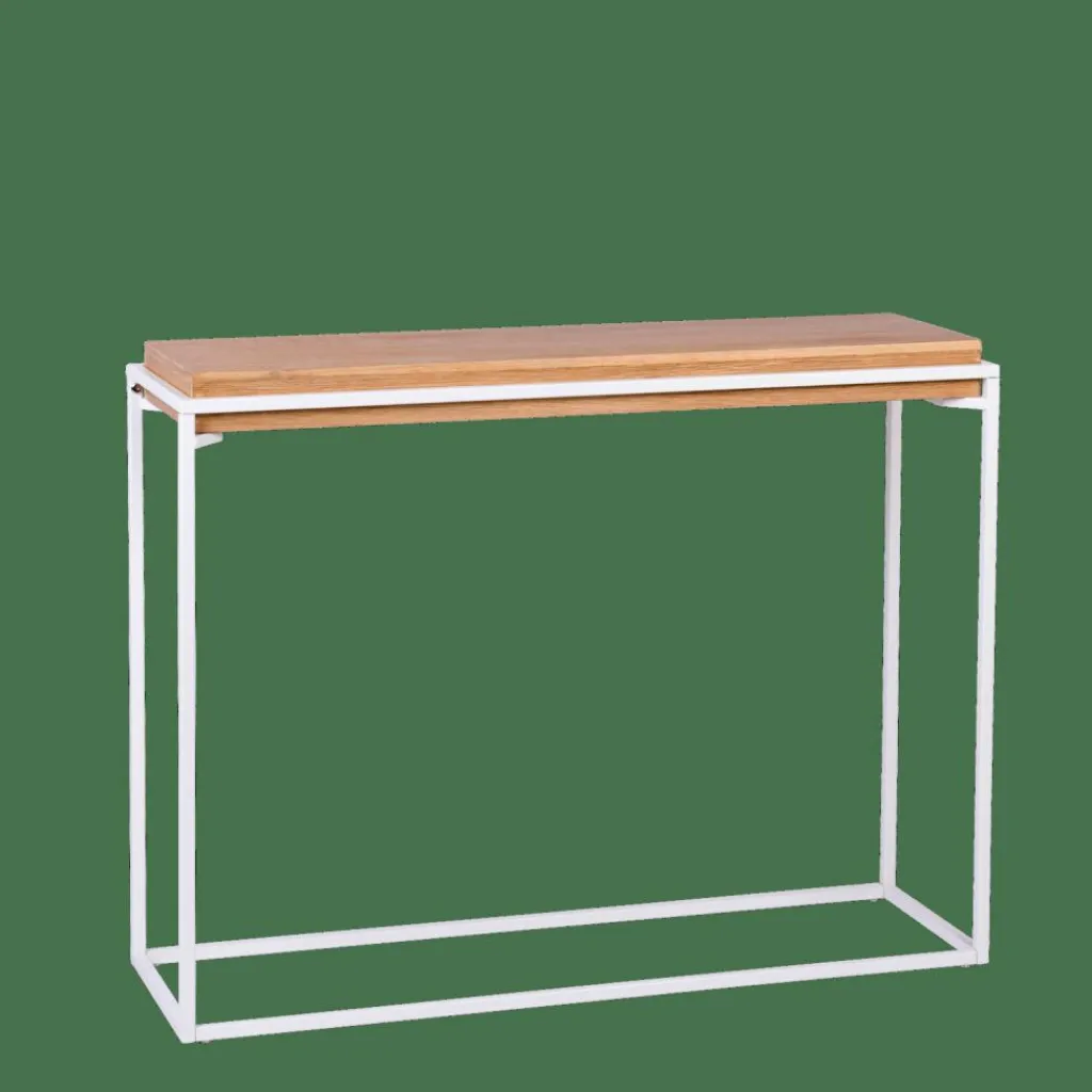 Consoles^CASA BLOK Table Murale Blanc, Naturel