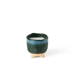 Bougies^CASA CERAMIC Bougie Dans Un Pot Bleu