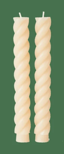 Bougies^CASA CURL Bougies Set De 2 Beige