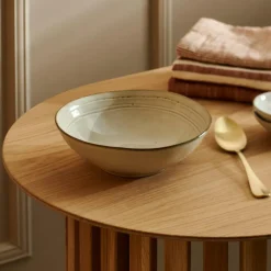 Assiettes^CASA EARTH MARL Assiette Creuse Crème
