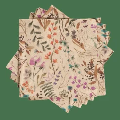 Serviettes^CASA ECO DRIED FLOWER Set De 20 Serviettes Multicolore