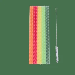 Cocktail Accessoires^CASA ECO PARTY Pailles Avec Brosse Réutilisables Mélange De 5 Couleurs