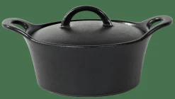 Plats À Four^CASA FERO Pot Allant Au Four Avec Couvercle 80 CL Noir
