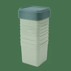 Boîtes De Conservation^CASA FREEZER Boîtes Congélation Set De 10 Menthe, Vert Foncé