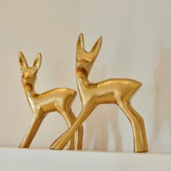 Figures Déco^CASA GOLDY Décoratif Cerf Doré
