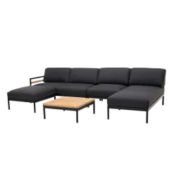 Chaises Longues|Salon De Jardin^CASA HANNA Chaise Longue Teck Noir