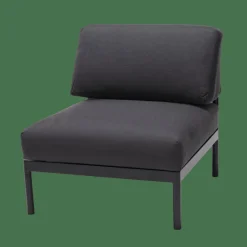 Salon De Jardin^CASA HANNA Lounge Teck Fauteuil Noir