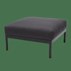 Salon De Jardin^CASA HANNA Lounge Teck Repose-pied Noir, Naturel