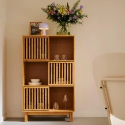 Commodes^CASA HELGE Armoire à Compartiments Naturel