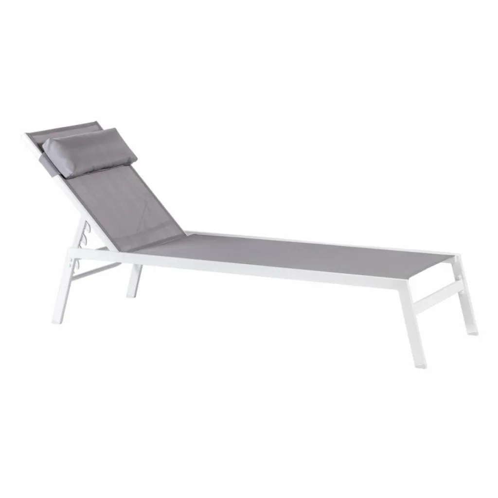 Chaises Longues^CASA HUGO Chaise Longue Set De 2 Blanc / Gris