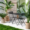 Tables Bistrot|Tables De Jardin^CASA IMPERIAL Table Pliante Carré Noir