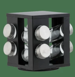 Pots À Épices^CASA INDUSTRIA Carrousel à épices 8 Récipients Noir