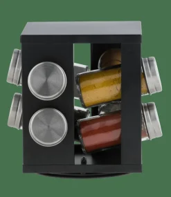 Pots À Épices^CASA INDUSTRIA Carrousel à épices 8 Récipients Noir