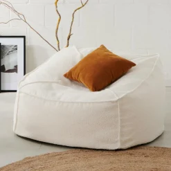Canapés^CASA JACKI Fauteuil Pouf Poire Blanc