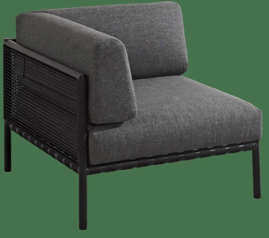 Salon De Jardin^CASA JUMBO Fauteuil De Coin Noir