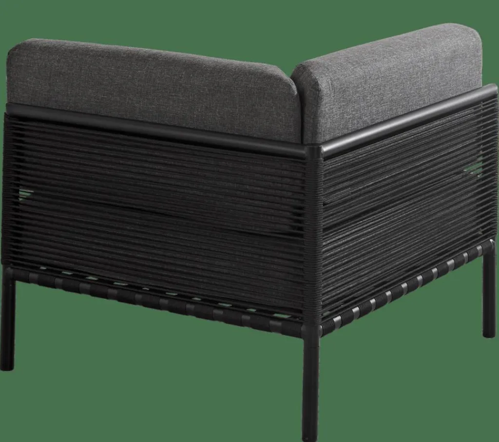 Salon De Jardin^CASA JUMBO Fauteuil De Coin Noir