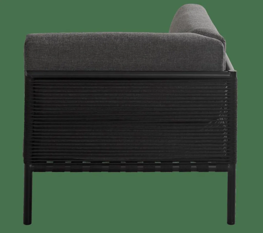 Salon De Jardin^CASA JUMBO Fauteuil De Coin Noir