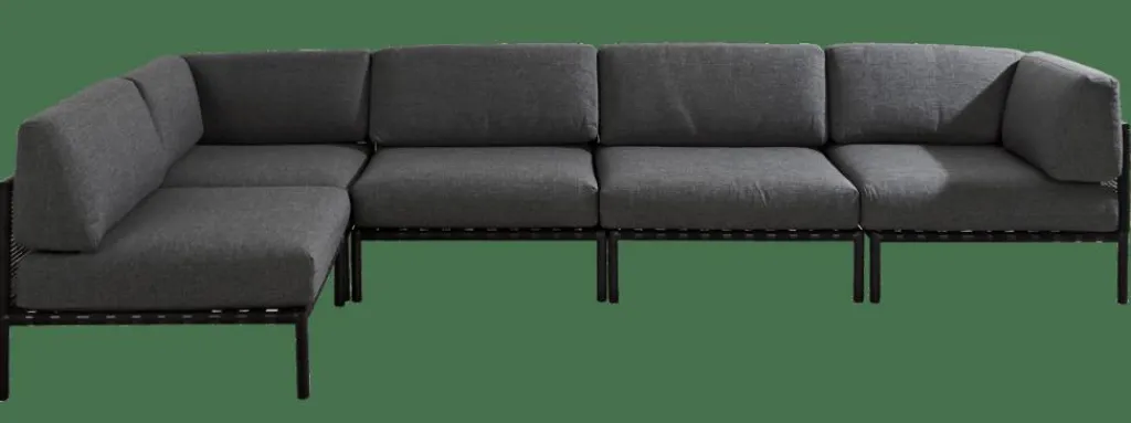 Salon De Jardin^CASA JUMBO Fauteuil Lounge Noir