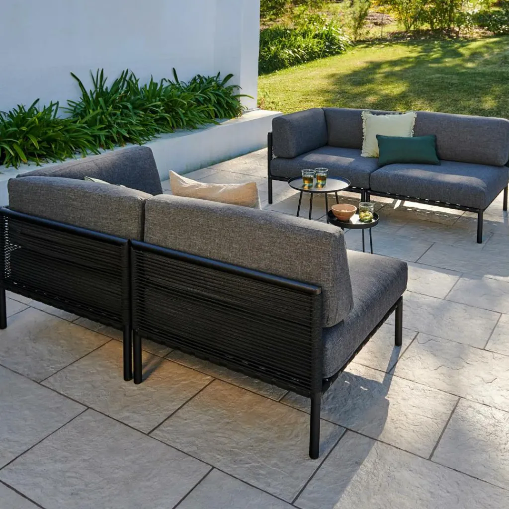 Salon De Jardin^CASA JUMBO Fauteuil Lounge Noir