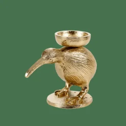 Porte-Bougies^CASA KIWI Support Pour Bougie Chauffe-plat Doré