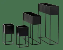 Supports Pour Plantes^CASA LARGO Pot De Fleurs Noir
