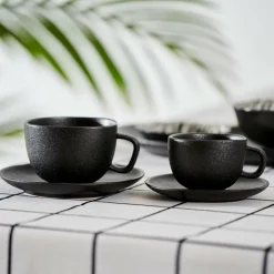 Tasses^CASA MAGMA Tasse Et Soucoupe 20 CL Noir