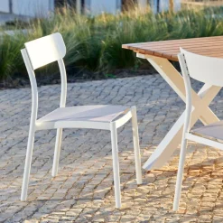 Chaises De Jardin^CASA MAVAS Chaise Empilable Blanc