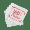 Serviettes^CASA MERRY CHRISTMAS Set De 20 Serviettes Rouge