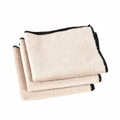 Torchons^CASA MULTI Chiffon Microfibre Set De 3 Noir