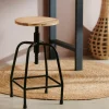 Tabourets|Tabourets De Bar^CASA NEW BEDFORD Tabouret Noir, Naturel