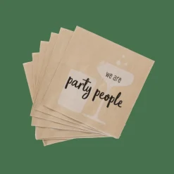 Serviettes^CASA PARTY PEOPLE Set De 20 Serviettes Beige