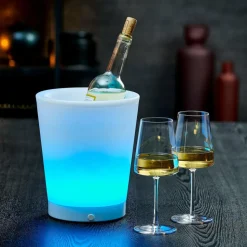 Refroidisseurs À Vin^CASA PARTY Seau à Glace Avec Moodlight Blanc