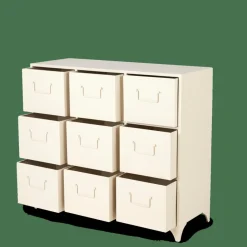 Commodes^CASA PHARMA Meuble De Pharmacie 9 Tiroirs Sable