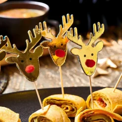 Cocktail Accessoires^CASA REINDEER Piques Apéritif Set De 10 Doré