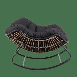 Fauteuils De Jardin^CASA ROCKO Chaise à Bascule Noir