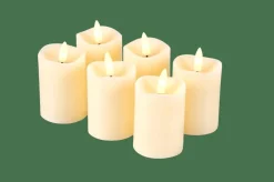 Bougies Led^CASA RUSTIC Bougies LED Set De 6 Ivoire