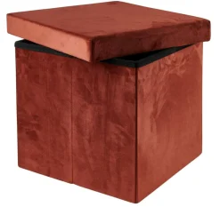 Kids|Poufs De Rangement^CASA STOR Pouf Pliable Avec Rangement Bordeaux